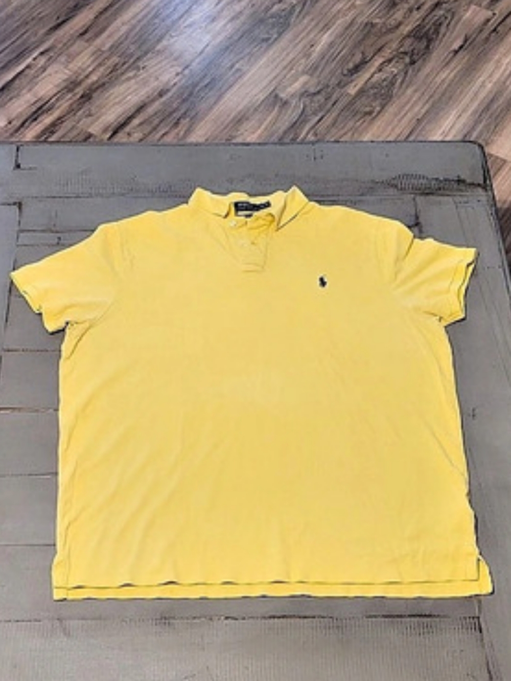 Polo Ralph Lauren Custom Slim Fit Mesh Polo Shirt Yellow Size XXL